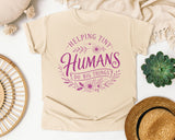 Helping Tiny Humans Do Big Things Floral graphic tee in Ivory
