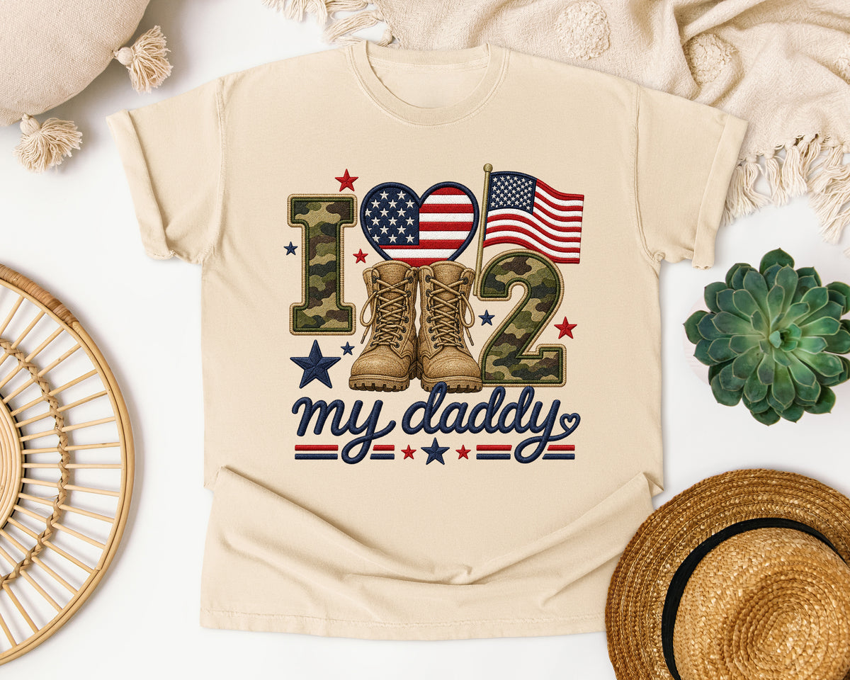 I Love My Daddy graphic tee in Ivory