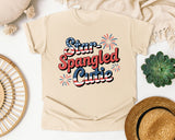 Star Spangled Cutie Grey graphic tee in Ivory