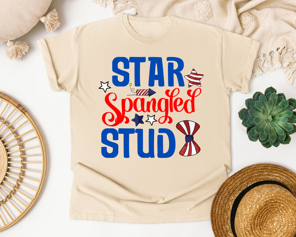 Star Spangled Stud graphic tee in Ivory