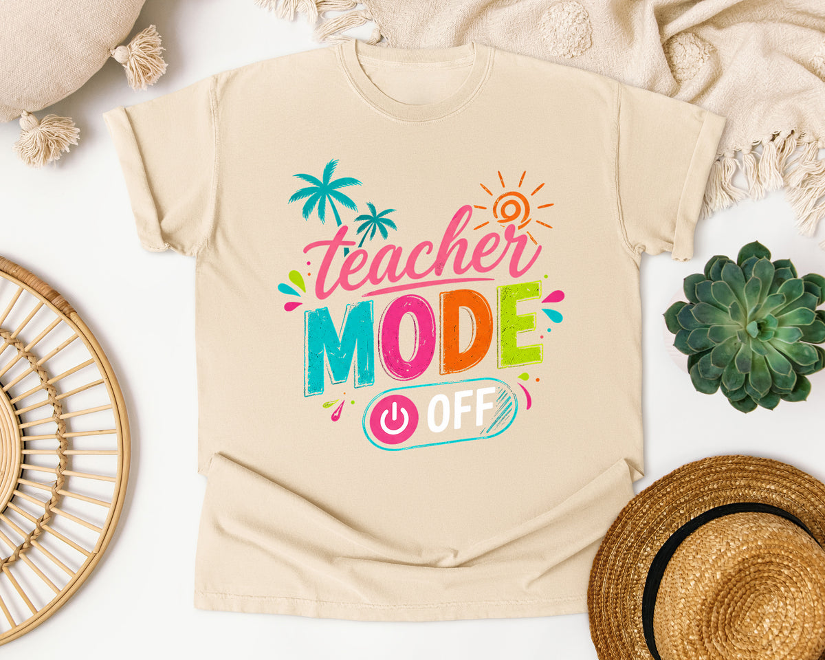 Teacher Mode Off graphic tee in Ivory