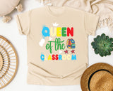 Queen Of The Classroom graphic tee in Ivory