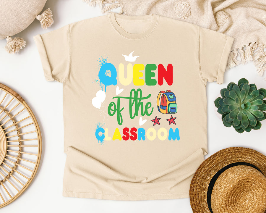 Queen Of The Classroom graphic tee in Ivory