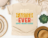 Best Farter Ever Oops I Meant Father graphic tee in Ivory