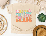 Happy First Day Of 1st Grade graphic tee in Ivory