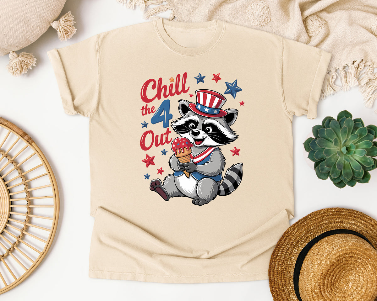 Chill The 4 Out Grey graphic tee in Ivory