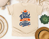 Best Dad Ever No Contest Navy graphic tee in Ivory