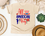All American Boy graphic tee in Ivory