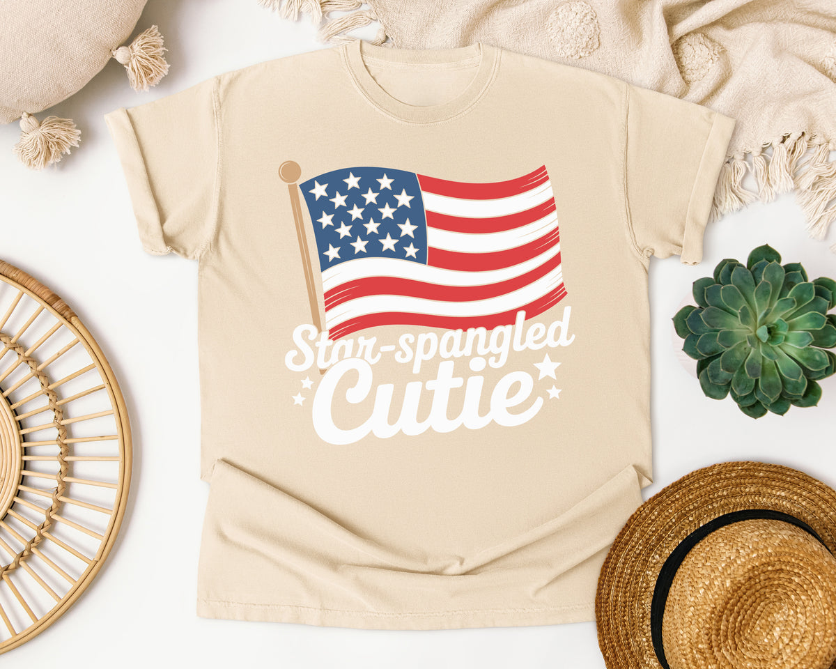 Star Spangled Cutie White graphic tee in Ivory