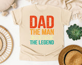 Dad The Man The Myth The Legend Red graphic tee in Ivory
