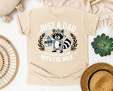 Just A Dad Who Always Came Back With The Milk Grey graphic tee in Ivory