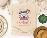 Crabby But Patriotic graphic tee in Ivory