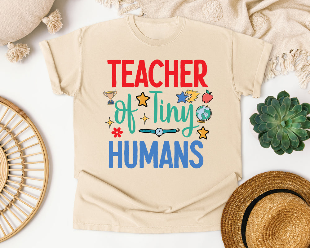 Teacher Of Tiny Humans Trophy graphic tee in Ivory