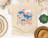 Land Of The Free Home Of The Brave graphic tee in Ivory