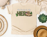 My Daddy Is My Hero Brown graphic tee in Ivory