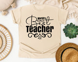 World's Best Teacher graphic tee in Ivory