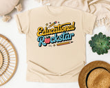 Educational Rockstar Black graphic tee in Ivory