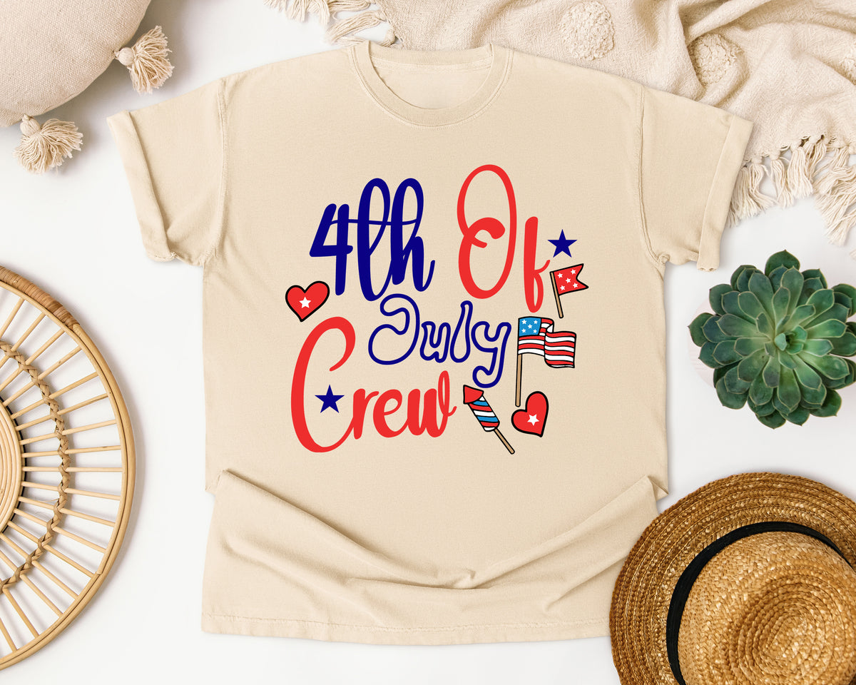 4th Of July Crew graphic tee in Ivory