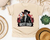 Best Dad Black graphic tee in Ivory