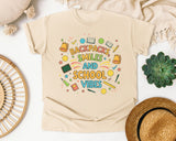 Backpacks Smiles And School Vibes graphic tee in Ivory