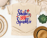 Shake Your Sparkler Navy graphic tee in Ivory