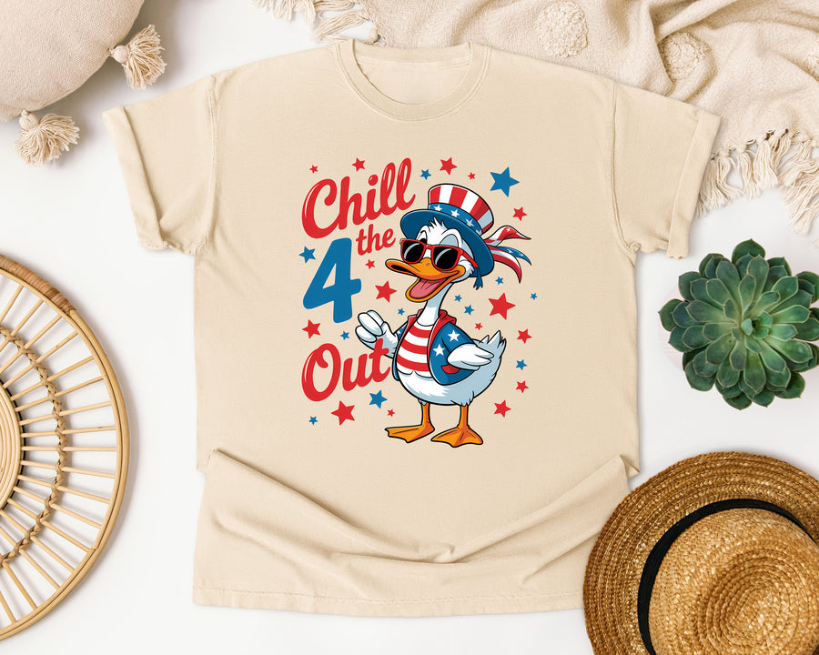 Chill The 4 Out Grey 2 graphic tee in Ivory