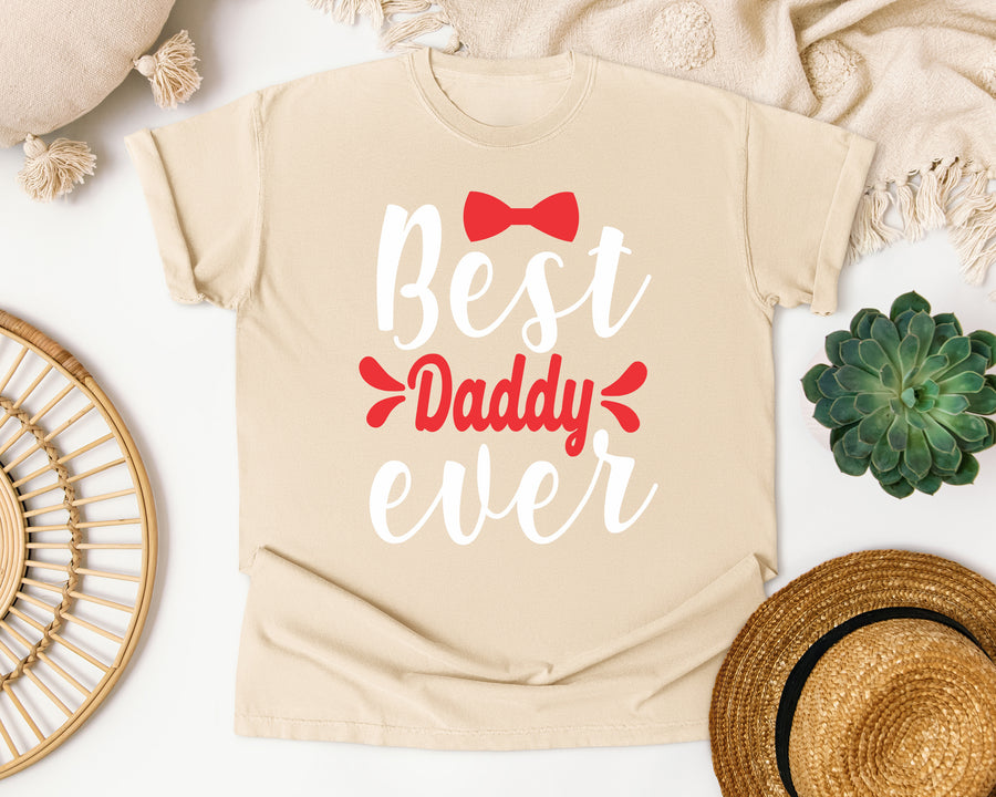Best Daddy Ever White 3 graphic tee in Ivory