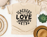 Teachers Love Summer graphic tee in Ivory