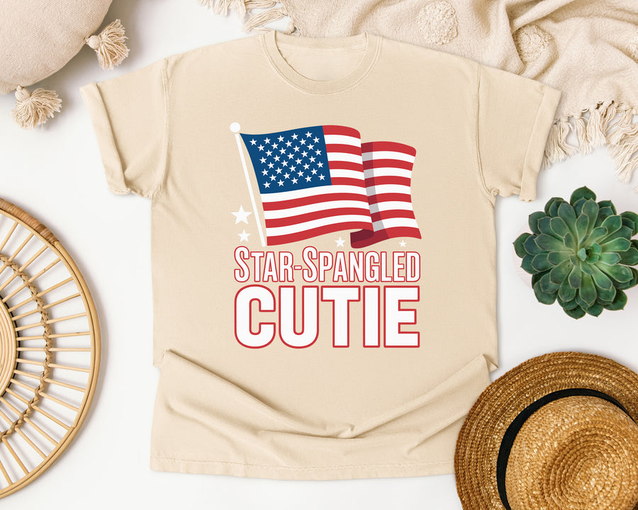 Star Spangled Cutie White 2 graphic tee in Ivory