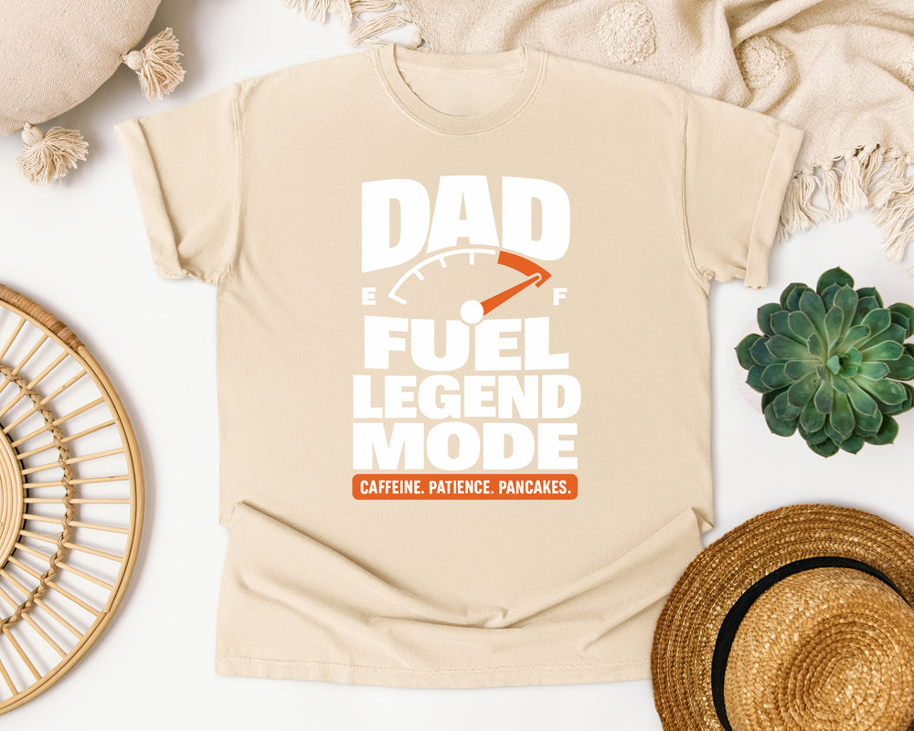 Dad Fuel Legend Mode White graphic tee in Ivory