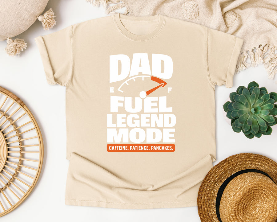 Dad Fuel Legend Mode White graphic tee in Ivory
