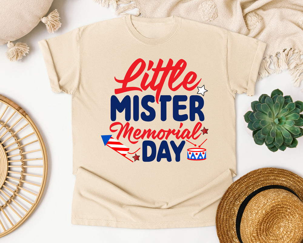 Little Mister Memorial Day graphic tee in Ivory