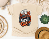 Dad Bod Grill God Brown graphic tee in Ivory
