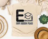 Education Hope Breeds Peace Dark Print Graphic Tee graphic tee in Ivory