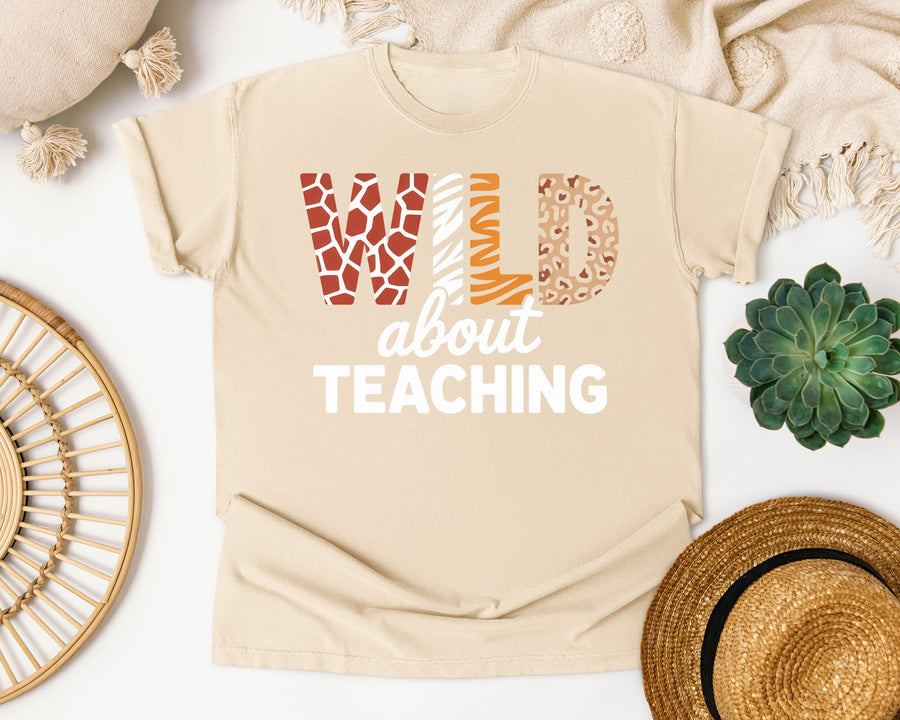 Wild About Teaching graphic tee in Ivory