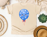 Patriotic Star Balloon graphic tee in Ivory