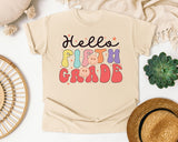 Hello Fifth Grade graphic tee in Ivory