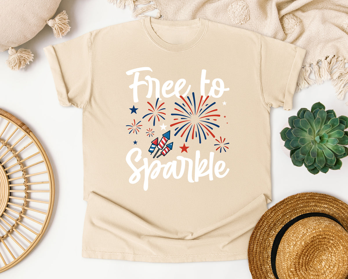 Free To Sparkle White graphic tee in Ivory