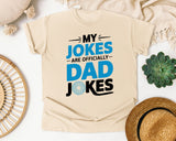 My Jokes Are Officially Dad Jokes graphic tee in Ivory