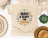 Brave And Ready For School graphic tee in Ivory