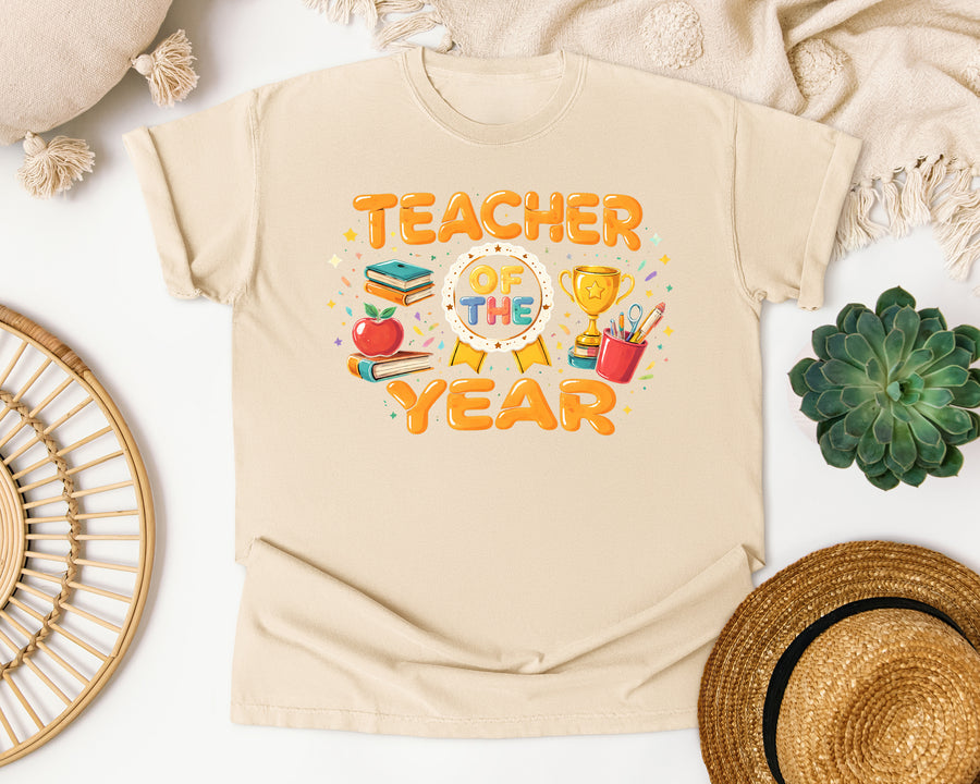 Teacher Of The Year graphic tee in Ivory