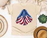 American Flag Cape graphic tee in Ivory