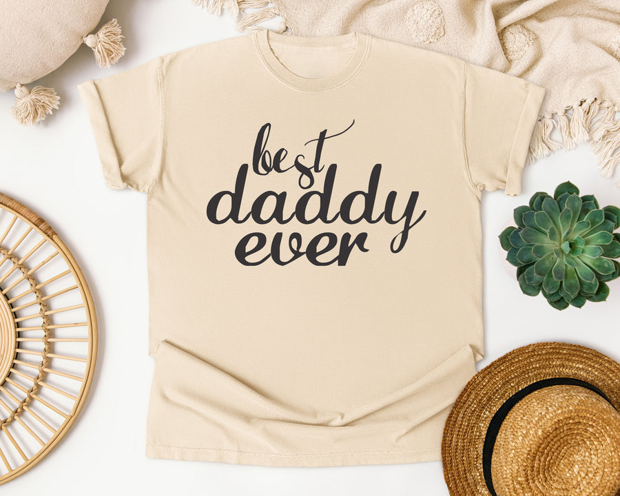 Best Daddy Ever Grey graphic tee in Ivory