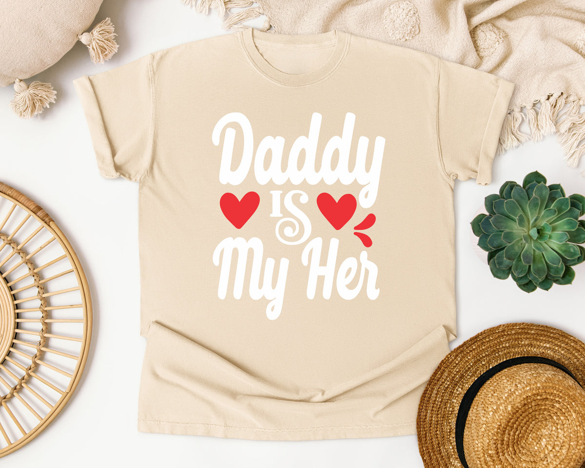 Daddy Is My Hero White 5 graphic tee in Ivory