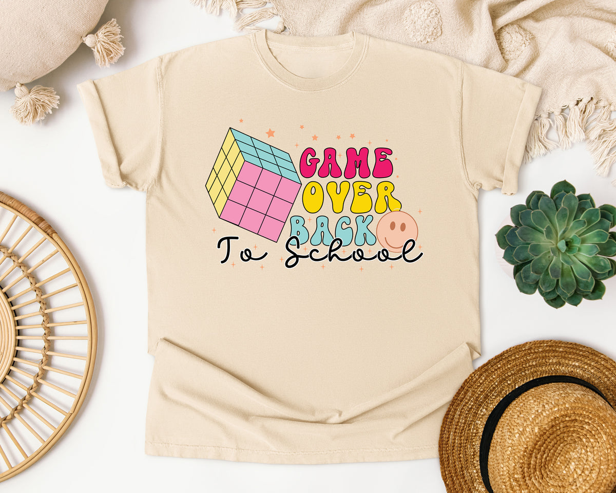 Game Over Back To School graphic tee in Ivory