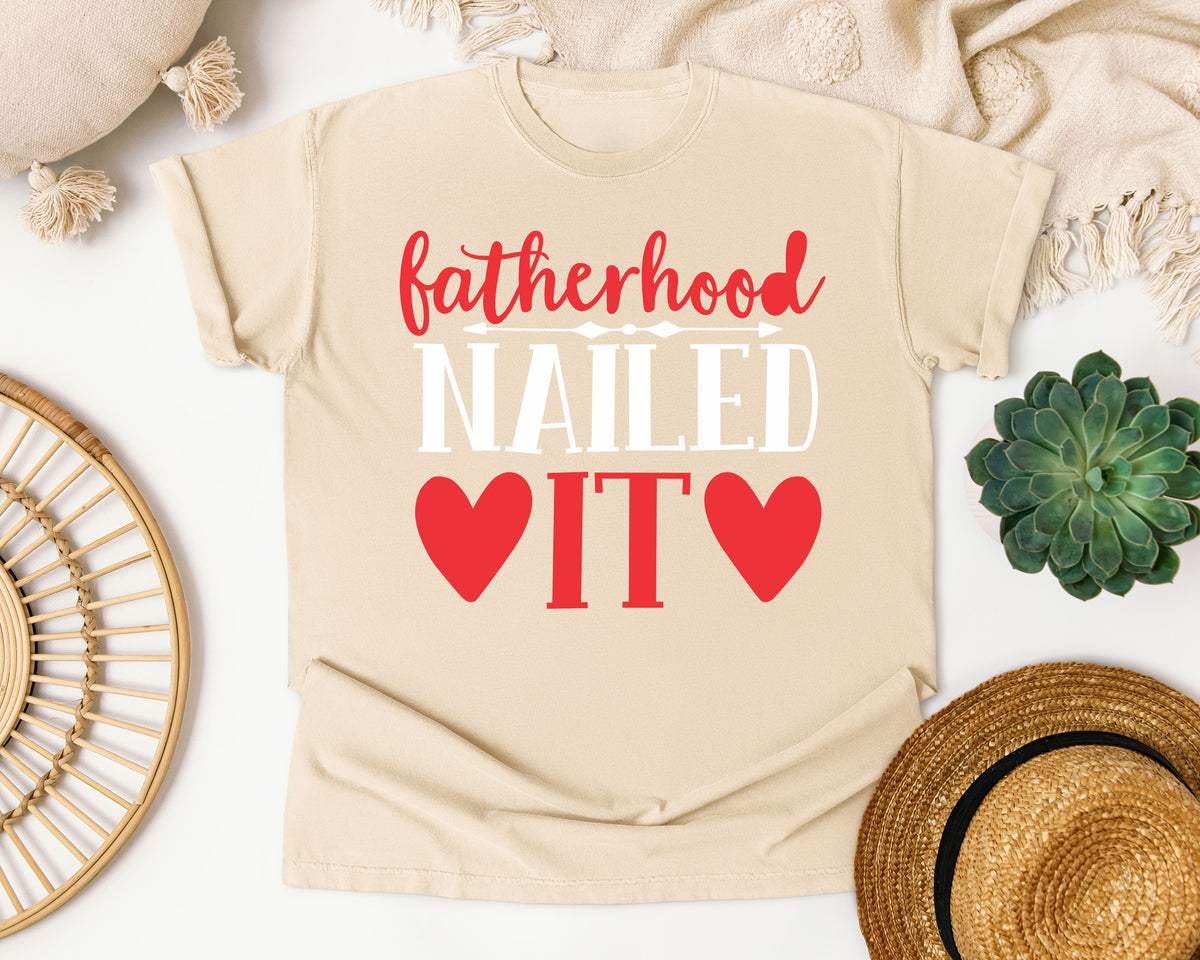 Fatherhood Nailed It White 2 graphic tee in Ivory