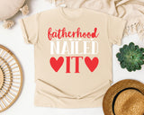 Fatherhood Nailed It White 2 graphic tee in Ivory