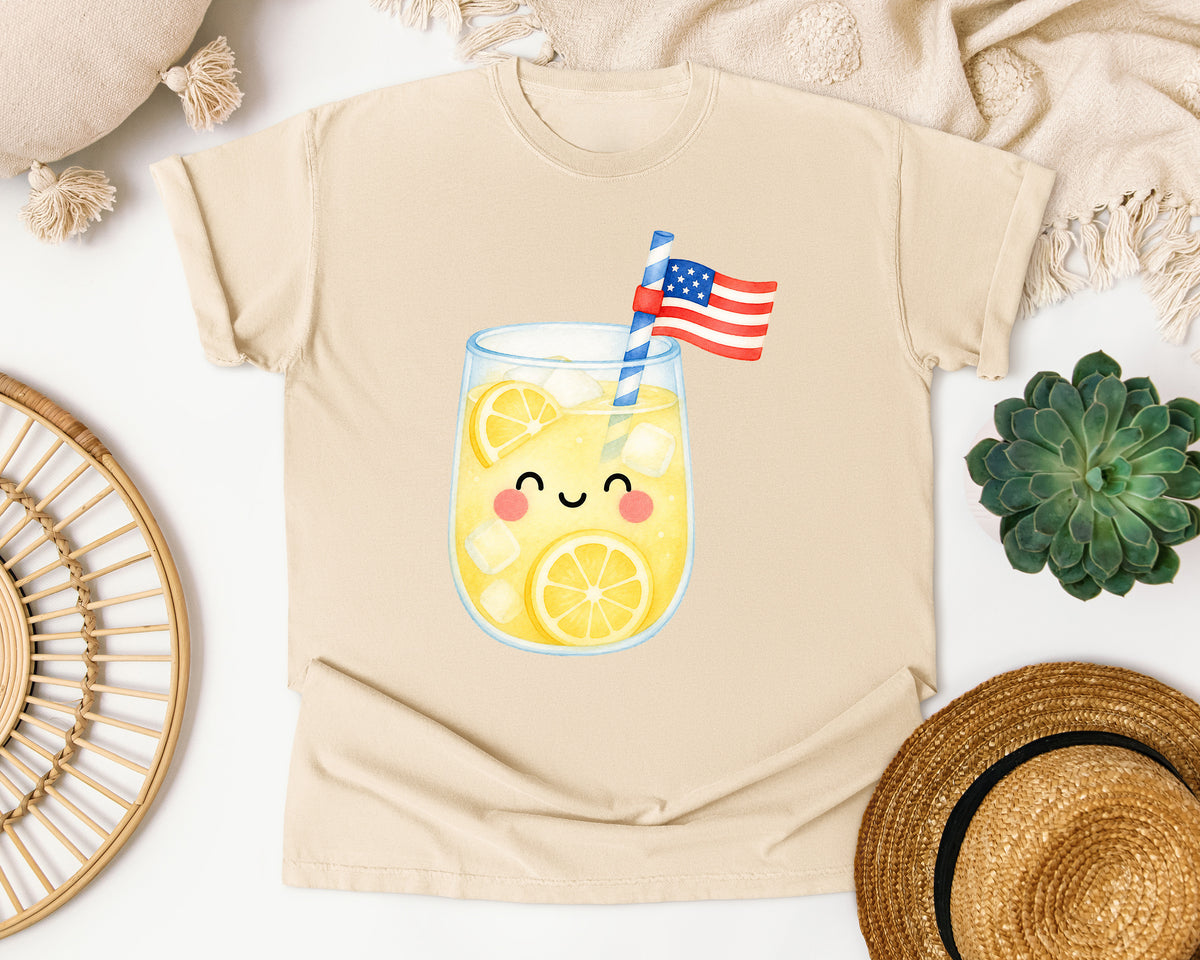 Lemonade With Flag graphic tee in Ivory