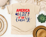 America Love It Or Leave It graphic tee in Ivory