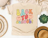 Back To School Smiley graphic tee in Ivory